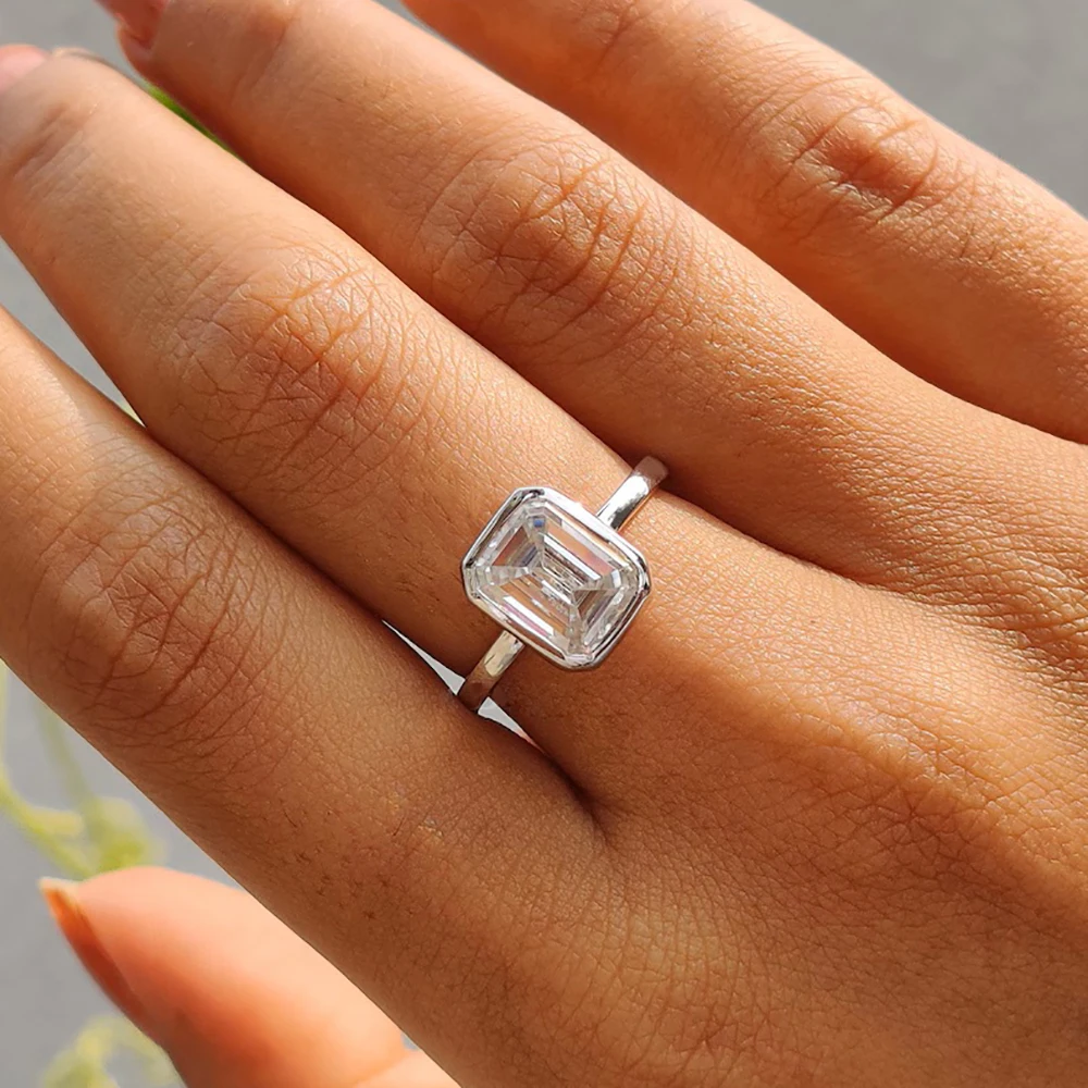 Cincin Pertunangan Moissanite - Moissanite Engagement Ring 2 Carat D Vvs1 ulasan dan harga
