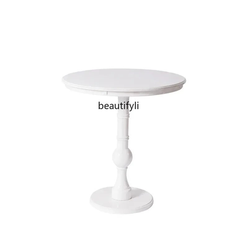 

A4567 Nordic, American bay window small round table coffee table light luxury modern simple balcony coffee table