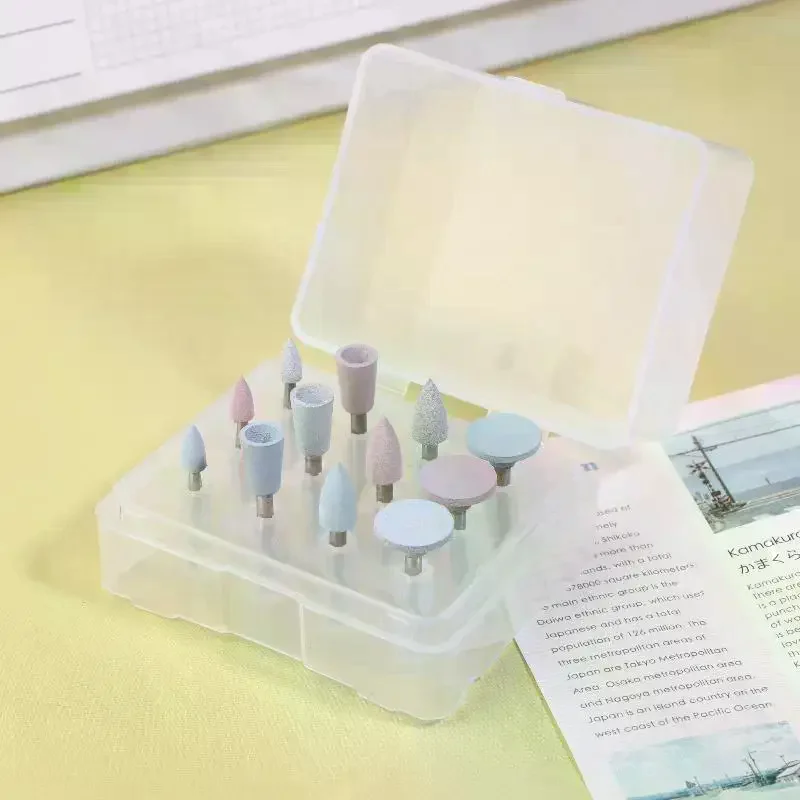 12 Pcs/Box Silicone Polishing Kit, RA 2.35mm For Polishing Resin Porcelain Composites With Low-Speed Handpiece Laboratory Tool