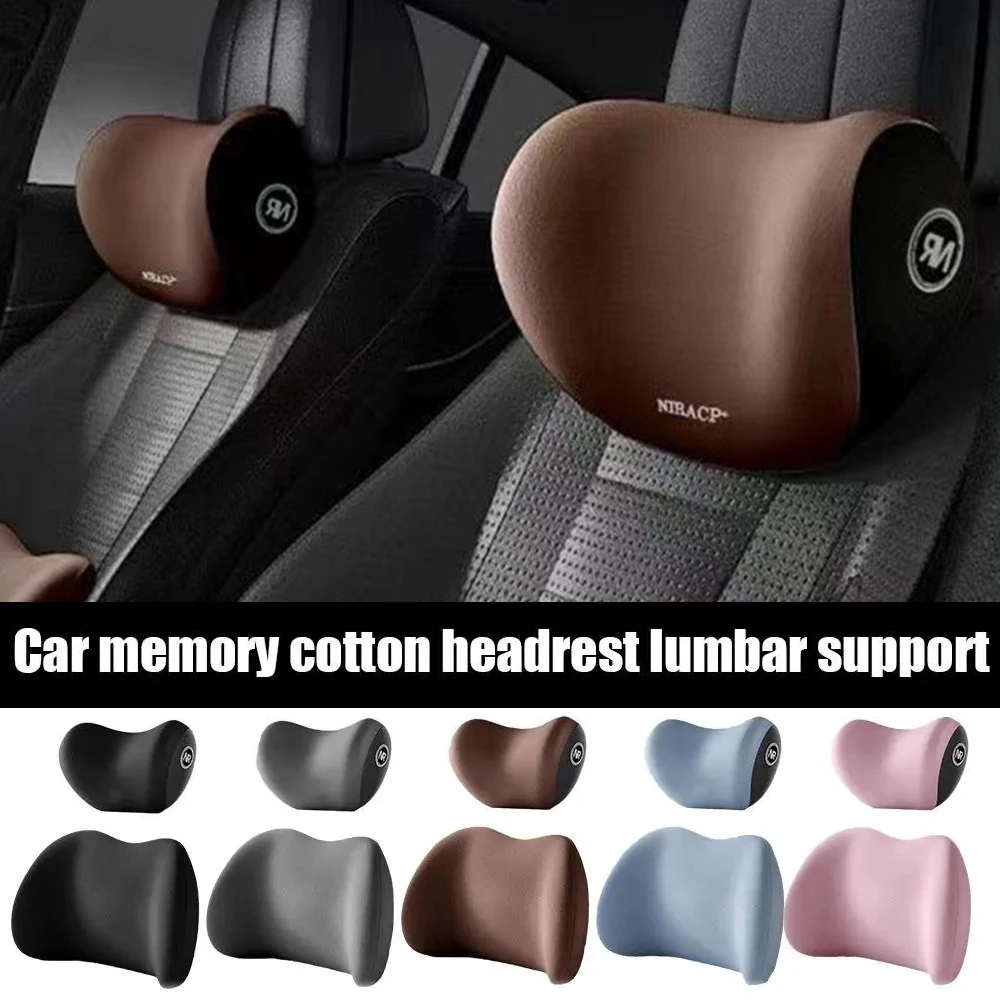 Lumbar Support For Seat Ateca Arona ibiza Leon Toledo Leon ST CUPRA MemoryFoam Neck Rest Protector Car Seat Headrest Neck Pillow