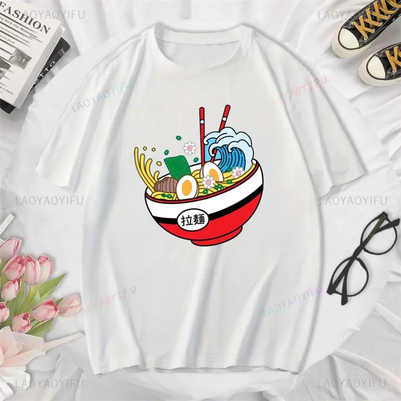 Japanese Ramen Noodles Bowl Send Noods O-Neck Tshirt Men Women Casual Short Sleeve Tee Shirt Comfort Cotton Short Sleeve Tops