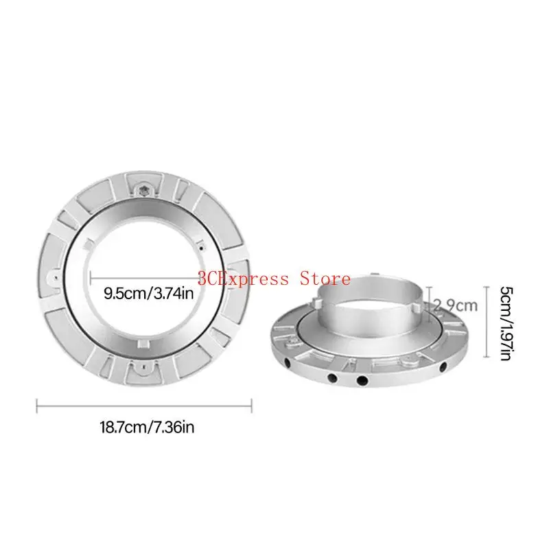  Durability Metal Bowen Mount Softbox Speedring Mount for Flash Studio Outdoor Photography Easy to Use Lightweight