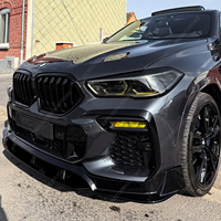 Front Bumper Splitter Lip Spoiler Diffuser&Foglamp Canards Trim For BMW X6 G06 M50i M50d M Sport 2019-2023 Pre-Lci Tuning
