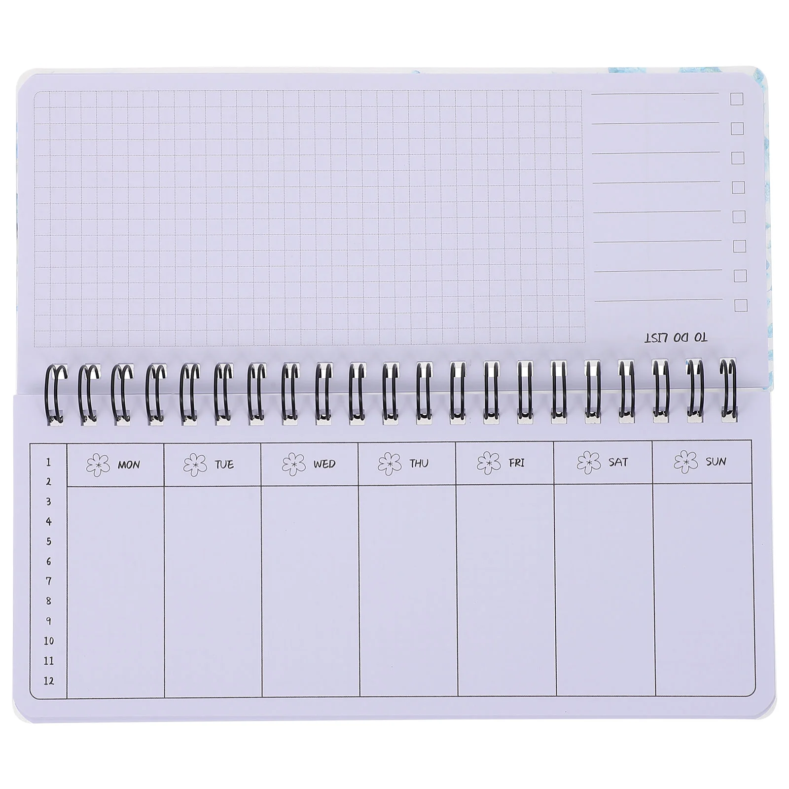 

Tearable Weekly Planner Portable Coil Flip-Up Notepad (Garland Planner) Supplies Student Supply Book