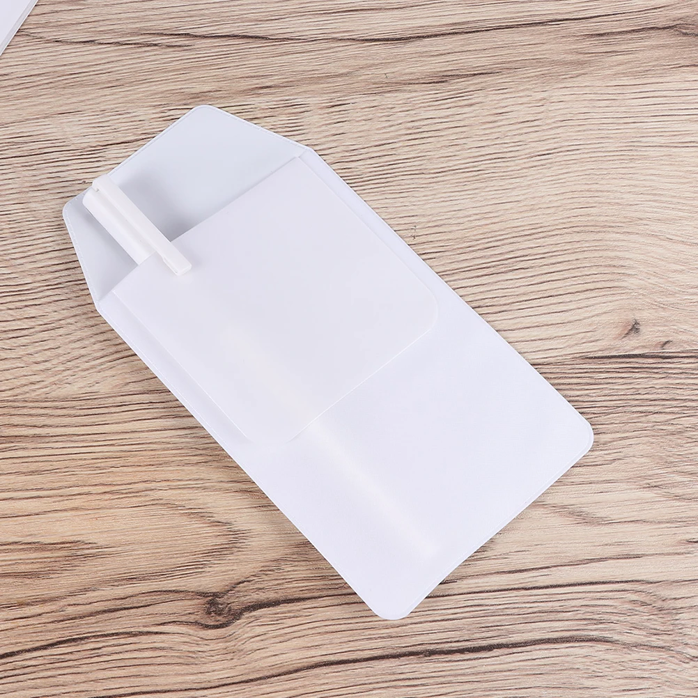 

15pcs Pvc Transparent Leakproof Pen Pouch Pocket Bag For Doctor Nurse White Simple Stationery Holder Protector Large
