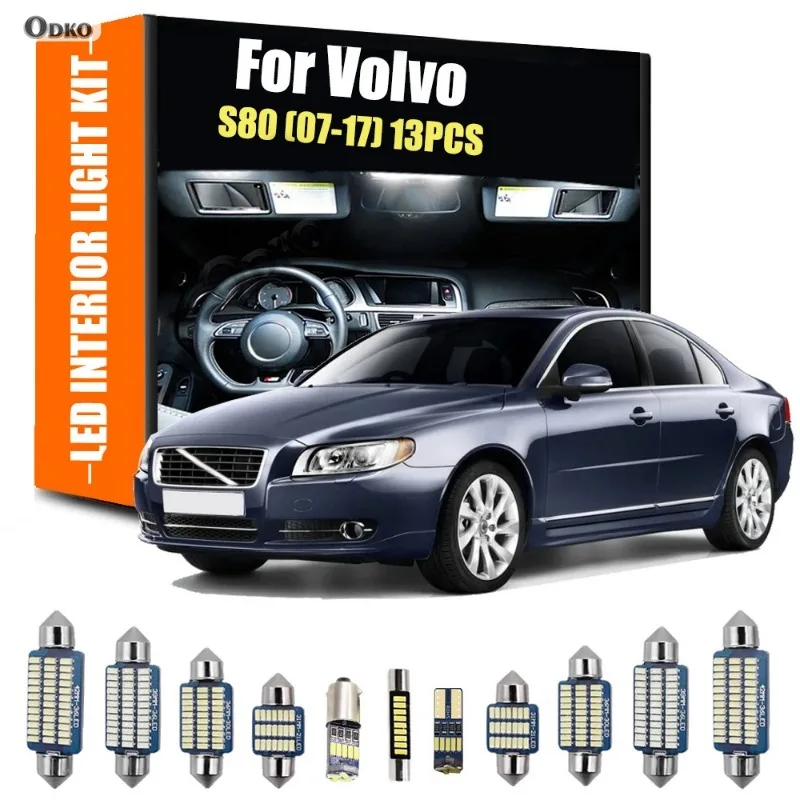 For Volvo S80 2007-2017 13Pcs Complete LED Interior Light Kit With Lamp Base  LED Bulb Automobiles, Parts & Accessories