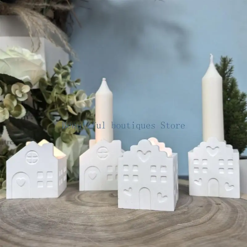 U4LF Miniature 3D House Silicone Mold For Crafting Jewelry And Home Decors