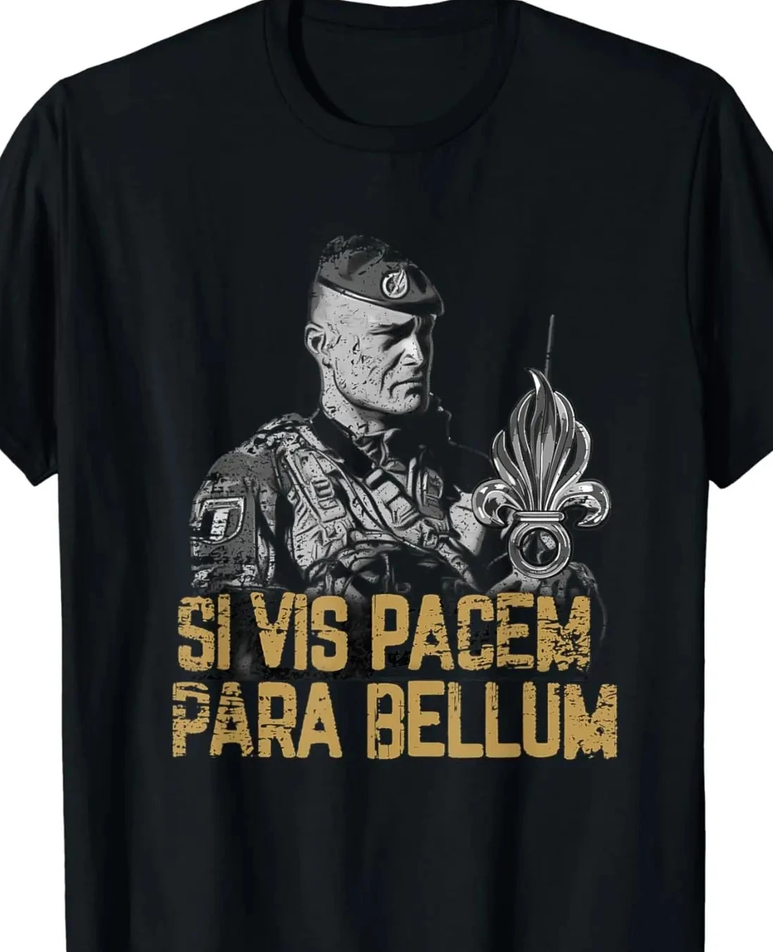 Si Vis Pacem Para Bellum - French Légion Men T-Shirt Short Sleeve Casual 100% Cotton Shirt