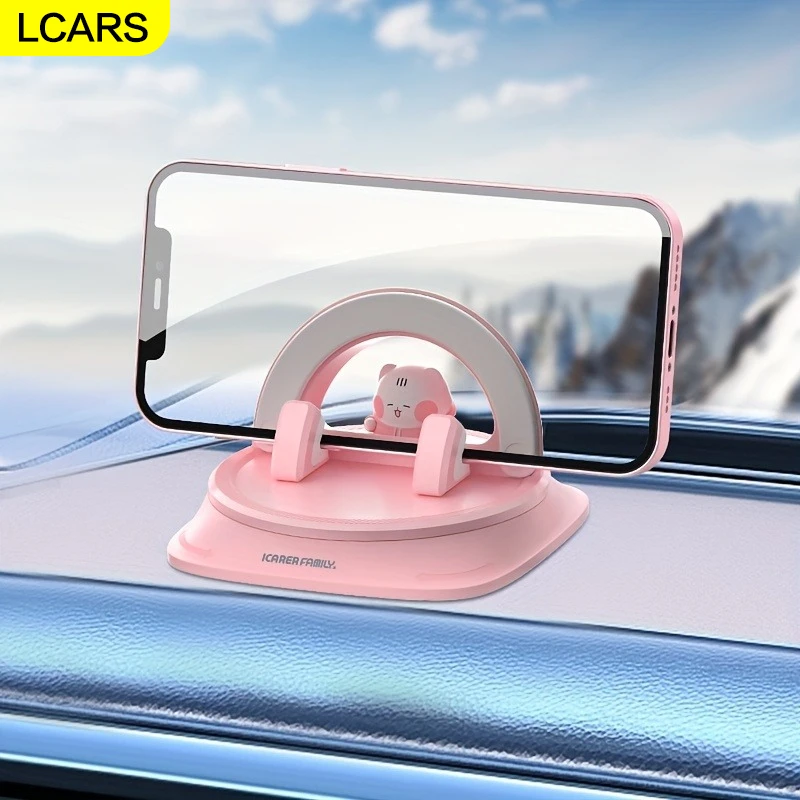 Lcars Auto-Handyhalterung, Neuer Kreativer Niedlicher Puppen-Handy-Navigationsständer, Spezieller Auto-Armaturenbrett-Handy-Organizer
