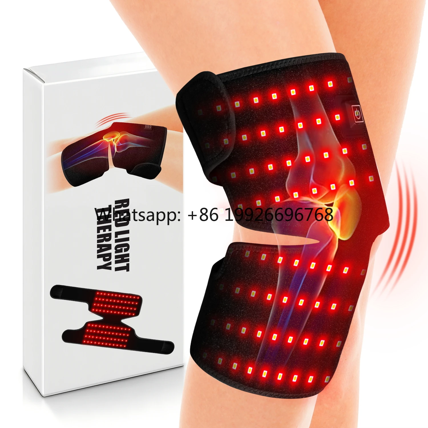 

Red Light Therapy Thick Sponge Compression Knee Brace Soft Support for Injury Arthritis Joint Pain Relief Use Elbow Protection