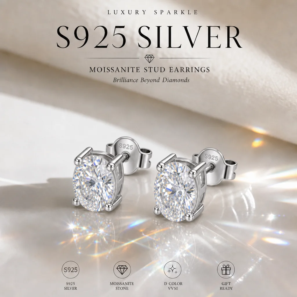 S925 Silber Marquise-Schliff 3EX Cut Zertifizierte 0,5-2,0ct Moissanit-Ohrringe Damen-Party-Schmuck Geschenke mit GRA-Zertifikat – Detail 8