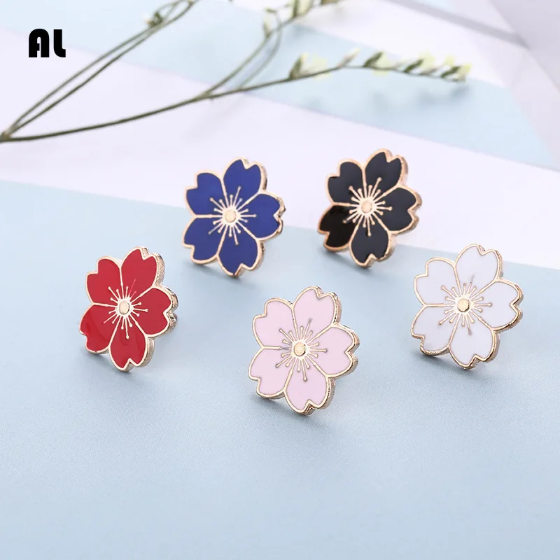 

Exquisite Fashion Brooch Colorful Enamel Cute Sakaru Flowers Charms for Handmade DIY Jewelry Making Accessories