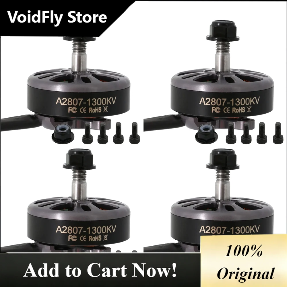 CarrySimple4pcs/lot Angel A2807 KV1300 6S/ 1500KV 5S/ 1700KV 4S Brushless CW Motor For 7inch Long Range FPV Freestyle Drone Acce