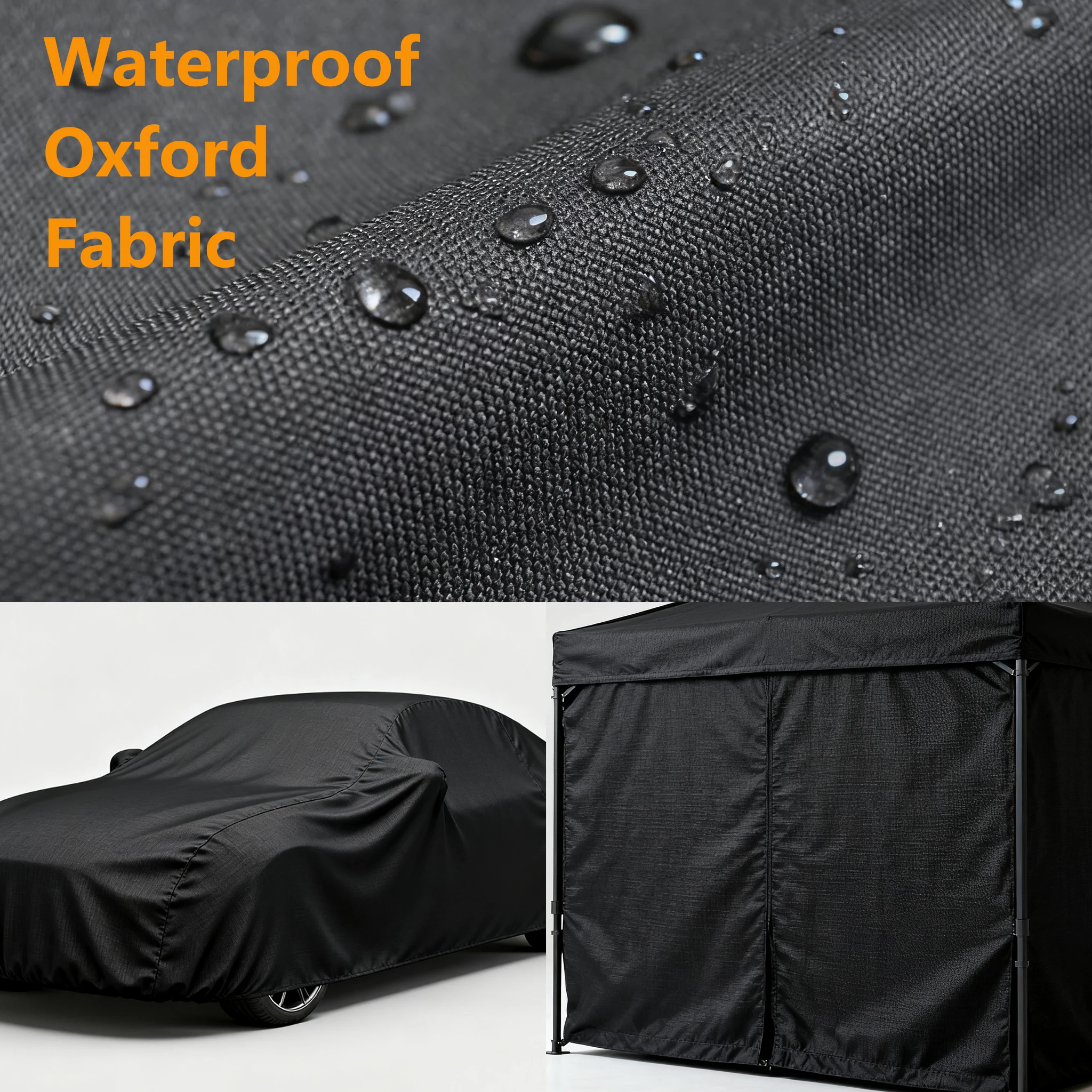 

150cm Wide 1000D Oxford Waterproof Cloth 0.7mm Thick Black Sunshade Fabric Car Cover Outdoor Tent Fabric DIY Sewing Accessories