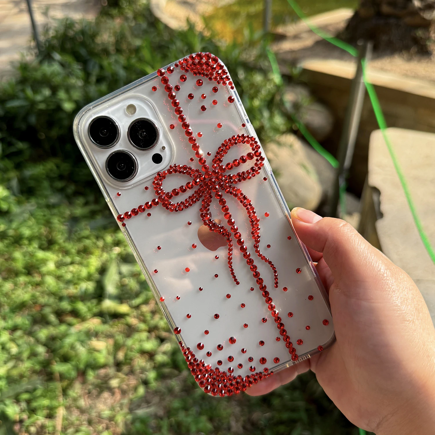 

Original Cute Bling Gift Rhinestone Bowknot Phone Cover for iPhone 17 Plus 16 15 14 Pro Max 13 12 11 Advanced Clear Diamond Case