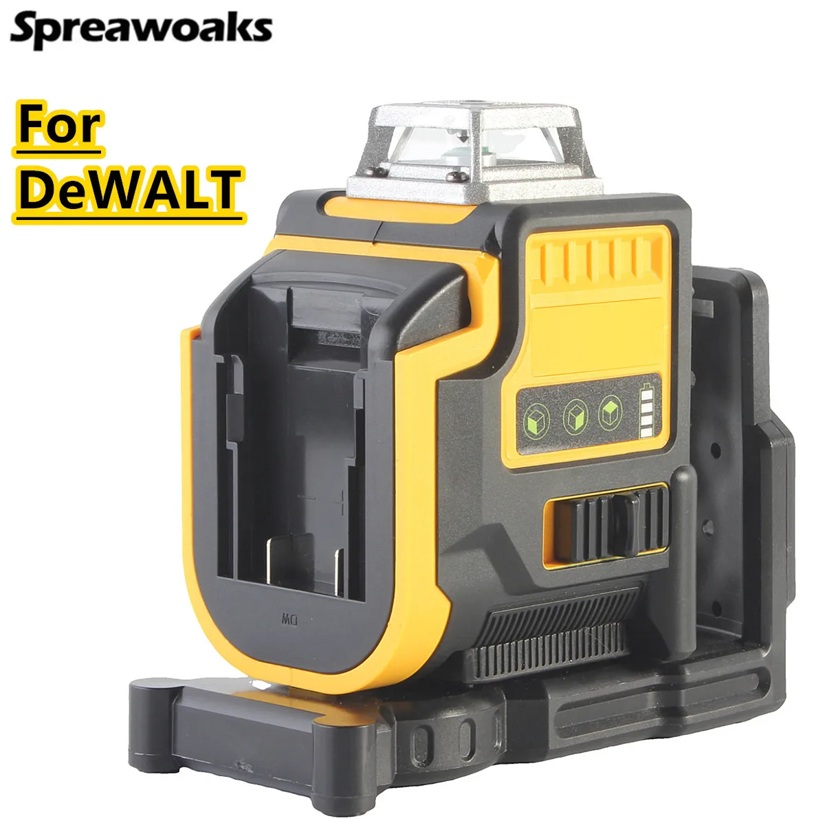 

12 Lines Laser Level 3D Horizontal & Vertical Green Beams Meter Self-Leveling Tools For DeWALT 20V 18V Battery