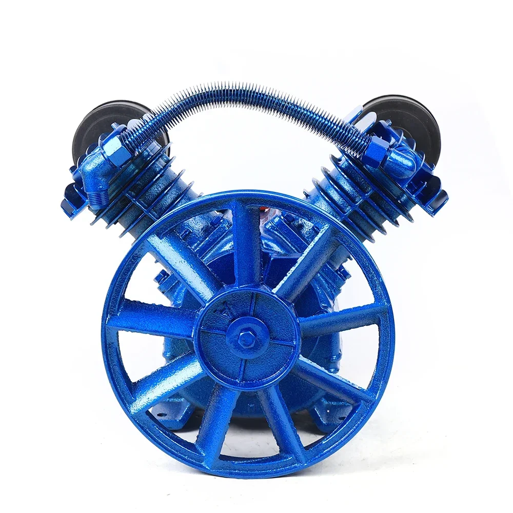 Air Compressor Head 3HP 2Piston V Style Twin Cylinder Air Compressor Pump Head Single Stage Oil View