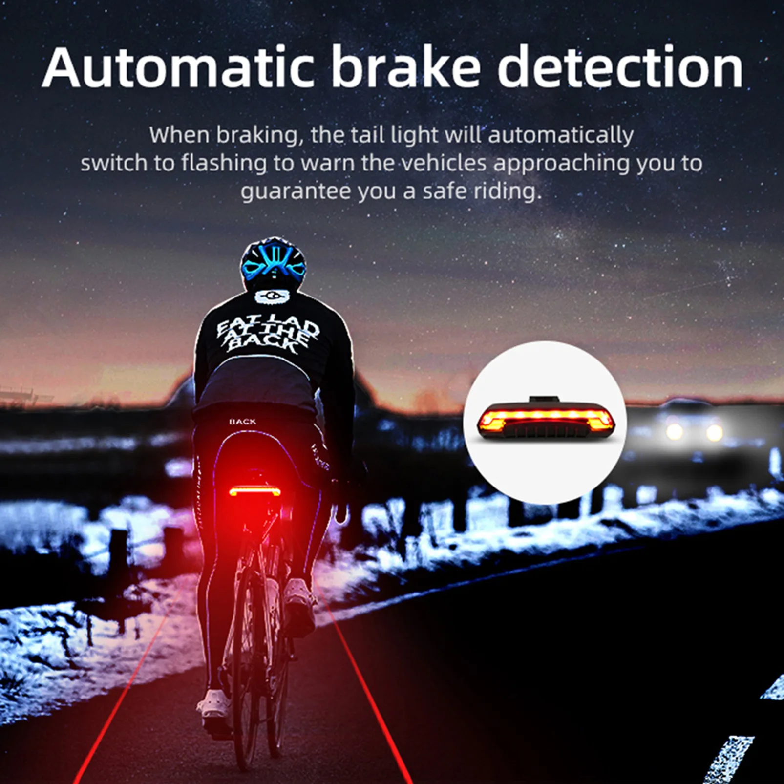 Meilan X5 Bicycle Rear Light Bike Remote Wireless Light Turn Signal LED Beam USB Chargeable Waterproof Cycling Tail Light