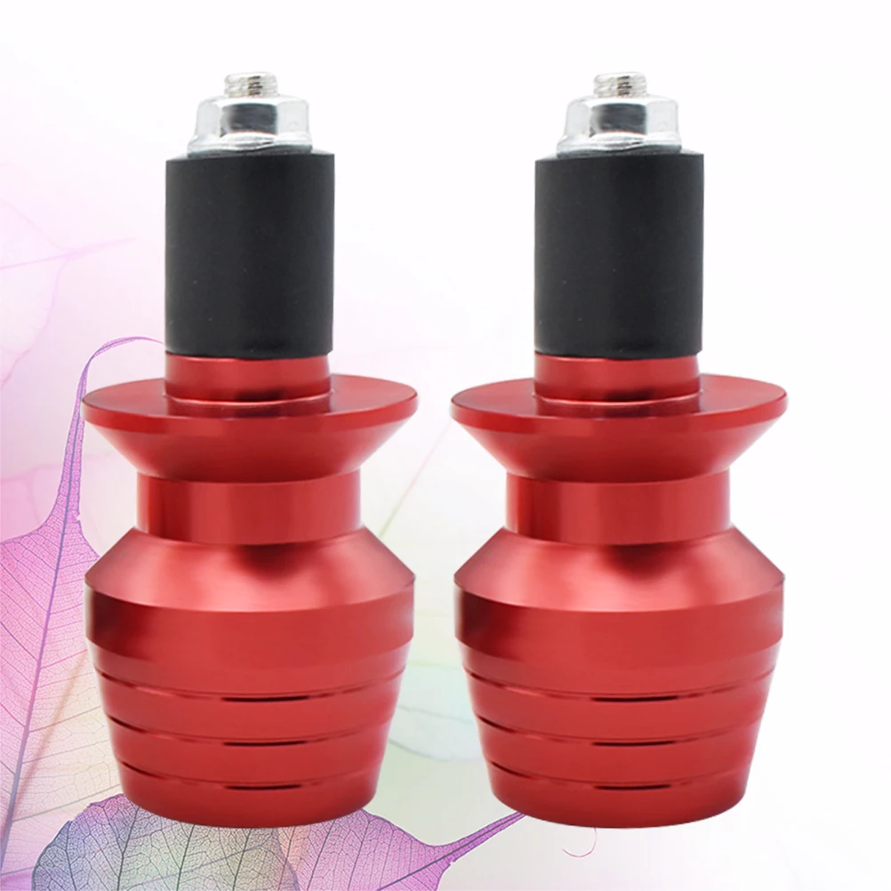

2 pcs Universal Motorcycle Aluminum Handlebar Grip Ends Anti Vibration Silder Plug Balancing Terminal Round Plug For Electric