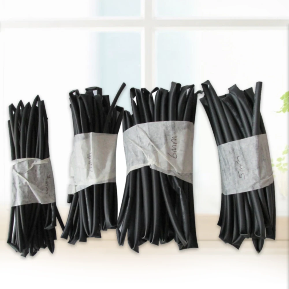 4 sztuk/zestaw rurka termokurczliwa poliolefinowy sprzęt elektryczny DIY 3mm 4mm 5mm 6mm