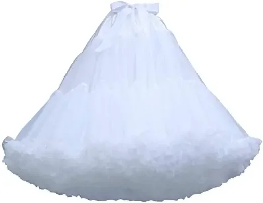 

Женская 3-слойная плиссированная тюлевая нижняя юбка-пачка, пышная вечерние юбка для косплея, 55 см
