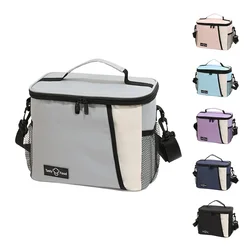 Multifunction Large Capacity Cooler Bag Waterproof Oxford Portable Zipper Thermal Lunch Bags for Women Lunch Box Picnic Food Bag