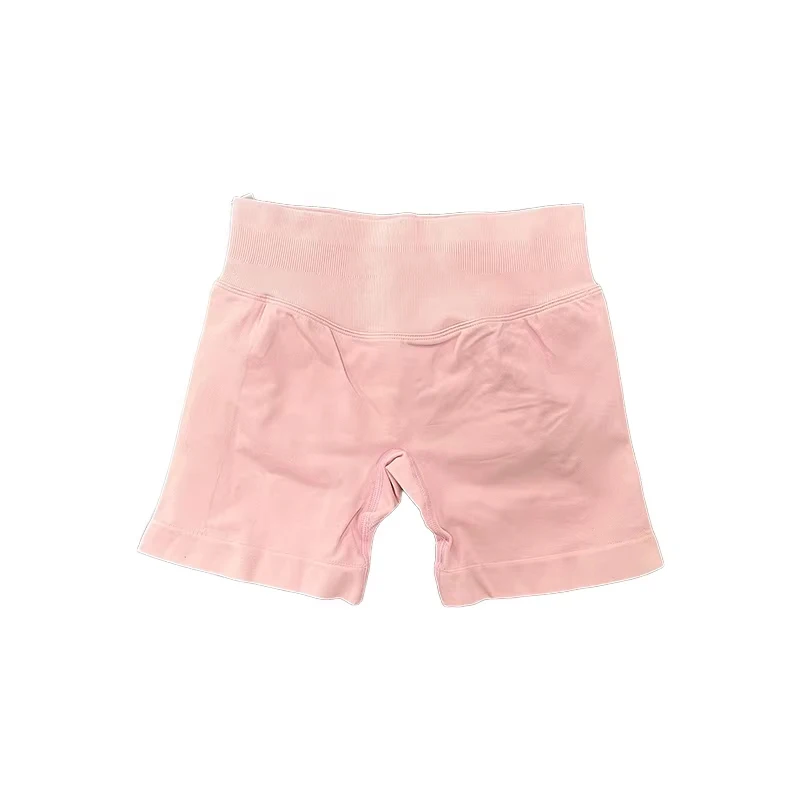 Impact กางเกงขาสั้นสีขาวโลโก้ผู้หญิงกางเกงขาสั้นโยคะไม่มีรอยต่อ Scrunch Bum GYM กางเกงขาสั้นออกกําลังกาย BIKER สั้นยืดฟิตเนสเสื้อผ้า