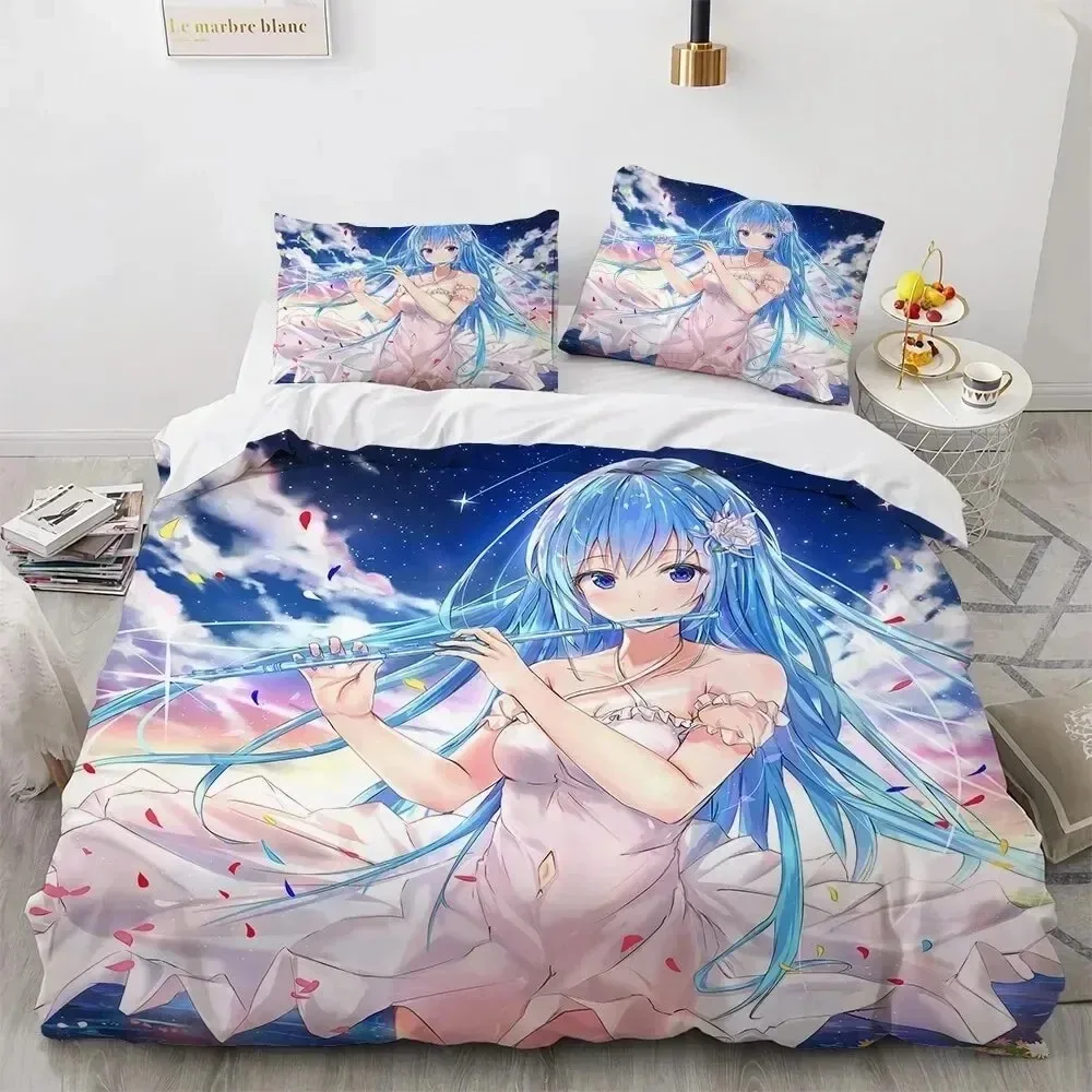 

3D Print Kawaii Anime sexy Girl Bedding Set Double Twin King Duvet Cover Pillowcase Boys Girls Adults Bedroom