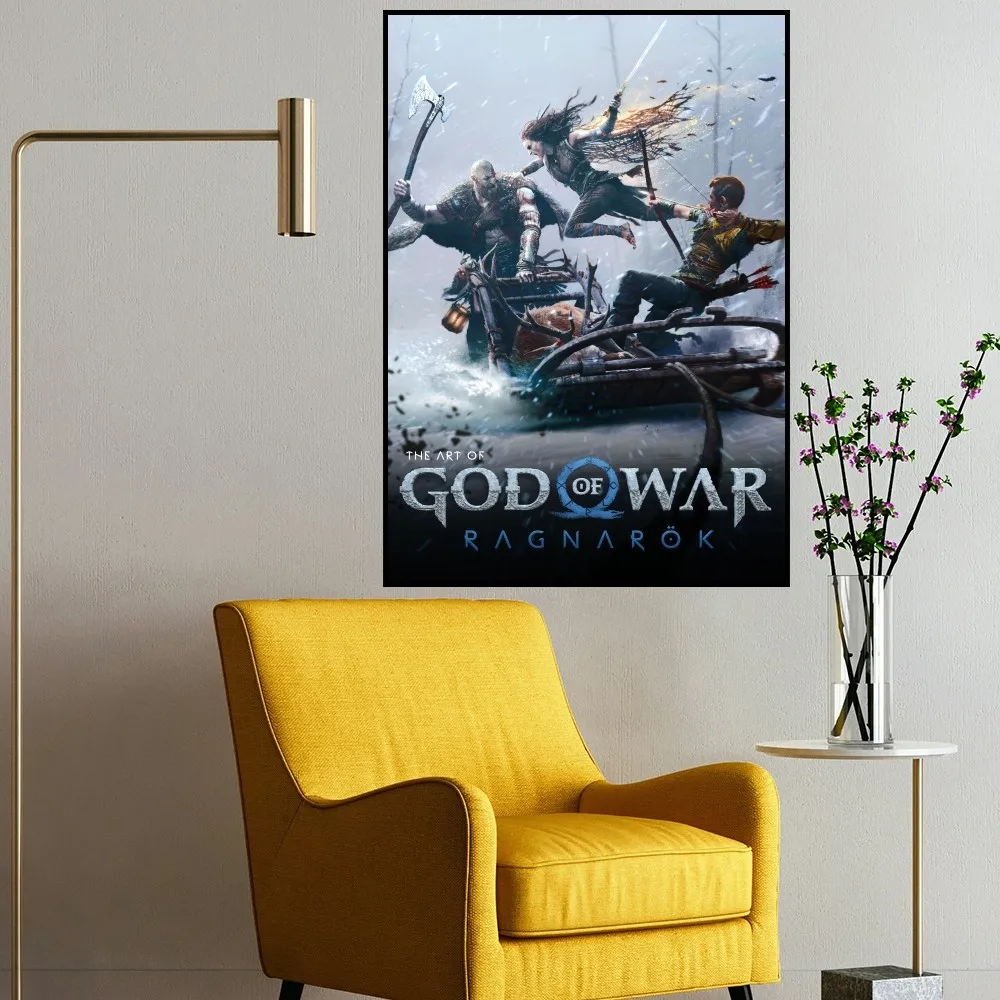 Game God of W-War Ragnarok P Poster Home Living Room Bar Decorate Stickers Wall Office Study Fashion