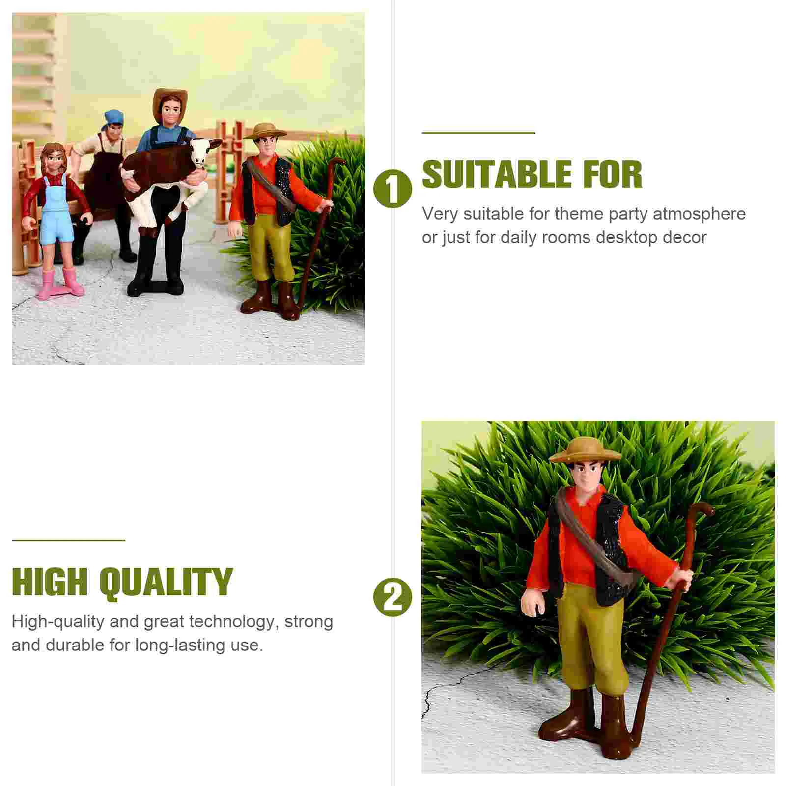 Platform Character Model Construction Figures Painted Architecture Layout Toys Child Outdoor