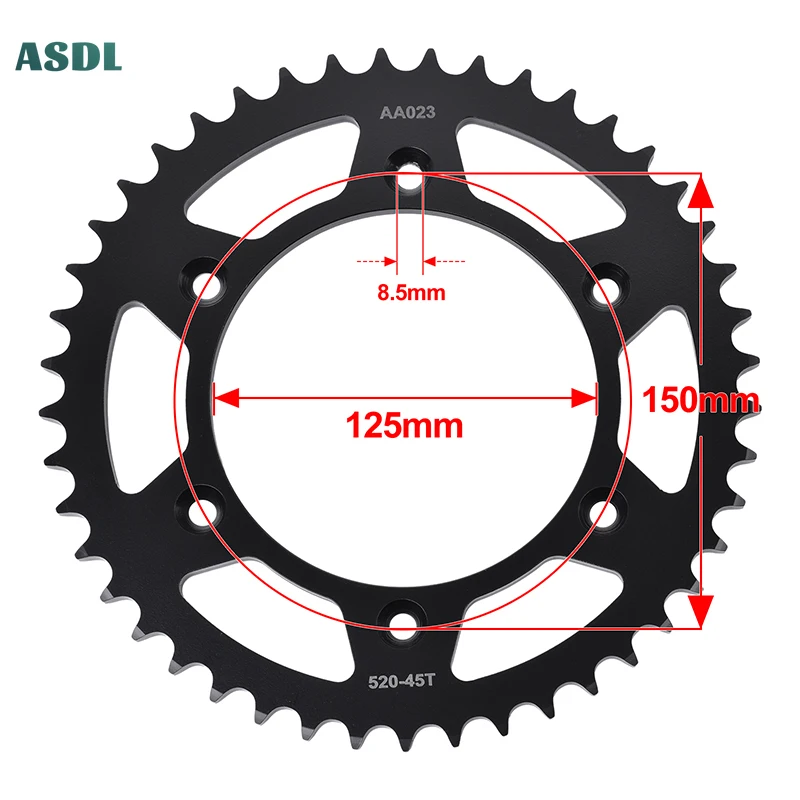 520 45T 16T Front Rear Sprockets for CF Moto 800 MT Explore 2023-2024 800MT Sport Touring 22 For Husayarna Norden 901 2022-2024