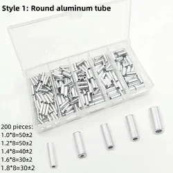 Aluminum tube fishing crimp sleeve, fishing line tube, fishing line aluminum crimp sleeve connector accessories, 150-200 pieces