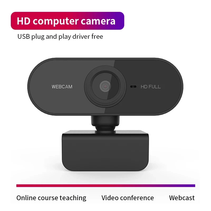 Xiaomi-Webcam 1080P, cours en ligne, caméra avec microphone, prise USB, pour PC, Mac, ordinateur portable, bureau, appels vidéo en direct, mini caméra de travail