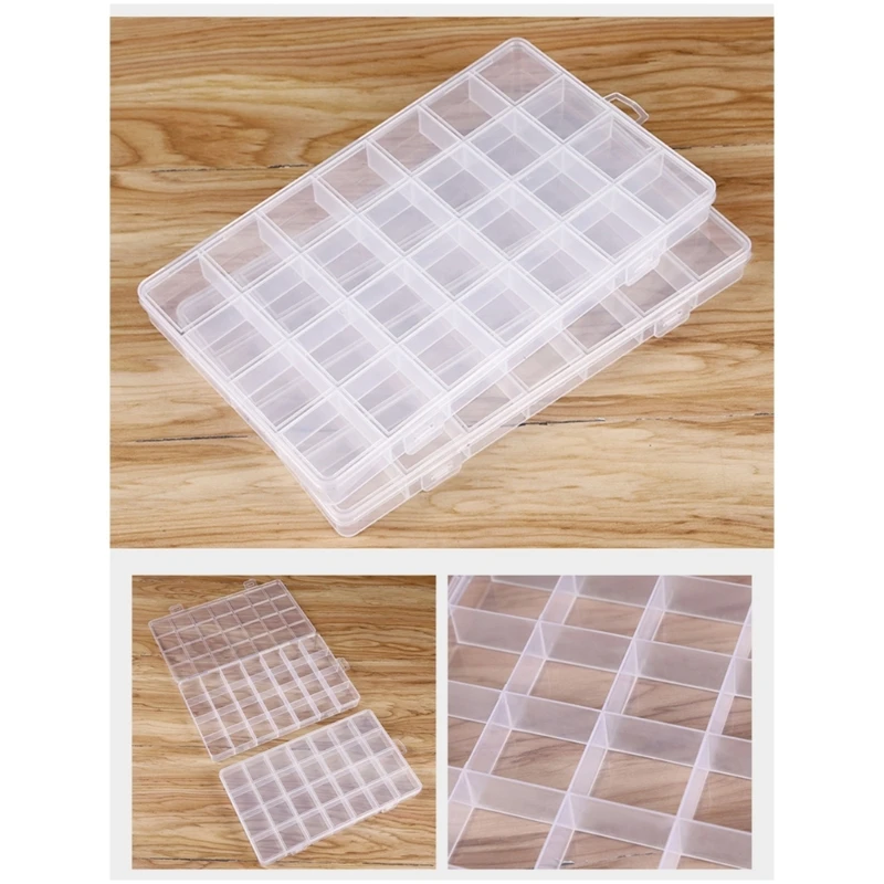 28 Grids Plastic Storage Jewelry Box Compartment Container for Beads Earring Box for Ring-Earring Necklace Crafts