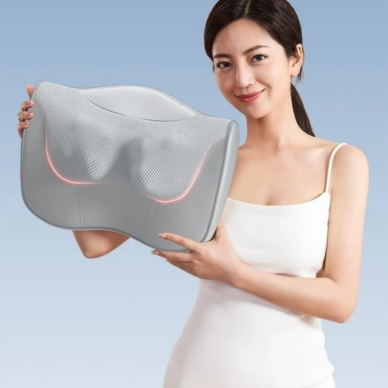 

XINDU Neck Hip Massage Pillow Cervical Massager Waist Back Shoulder Shiatsu Kneaded Multifunctional Hot Compress Relaxation Gift