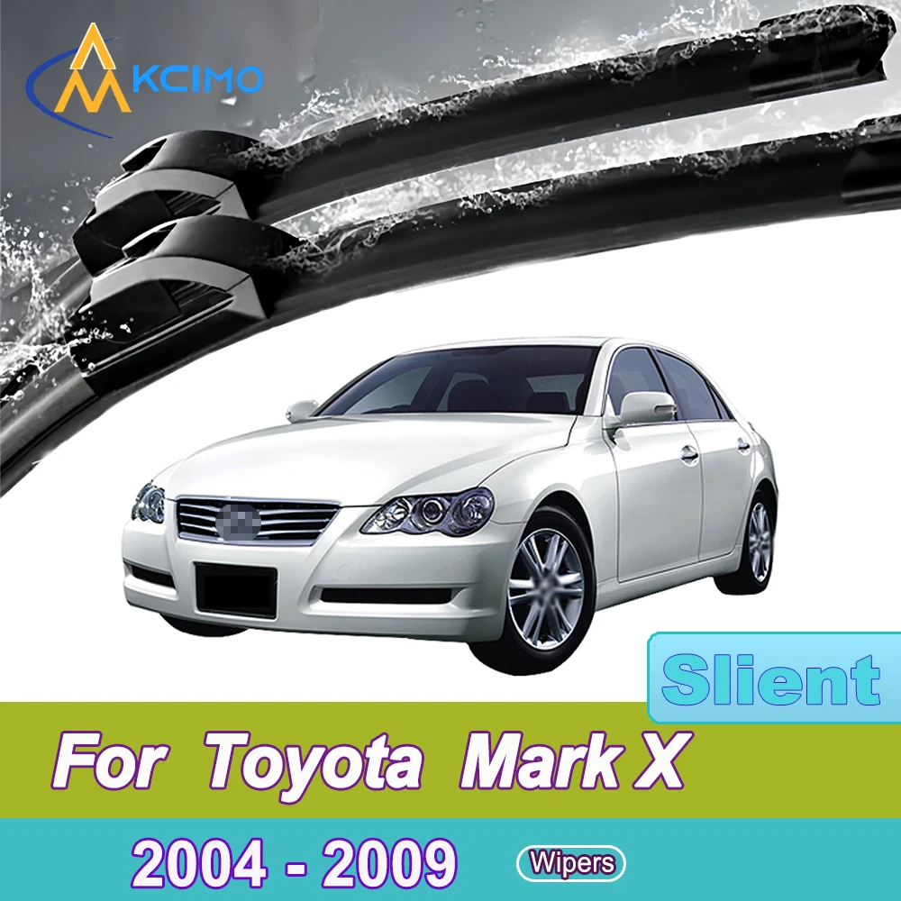 

2pcs Quiet Beam Wiper Blades for Toyota Mark X X120 2004-2009 Silent Windshield Wipers with Quick Installation