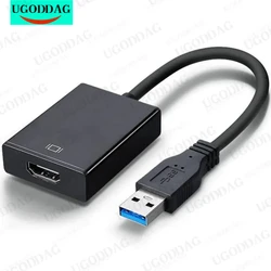 USB 3.0 to HDMI-Compatible Free Driver Converter Multi Display Graphic Adapter for PC Laptop Projector HDTV External Video Card