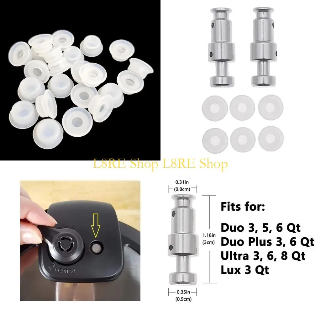 L8RE 8 PCS Универсальный замена для замены для уплотнения клапана для скороварки кухня Din