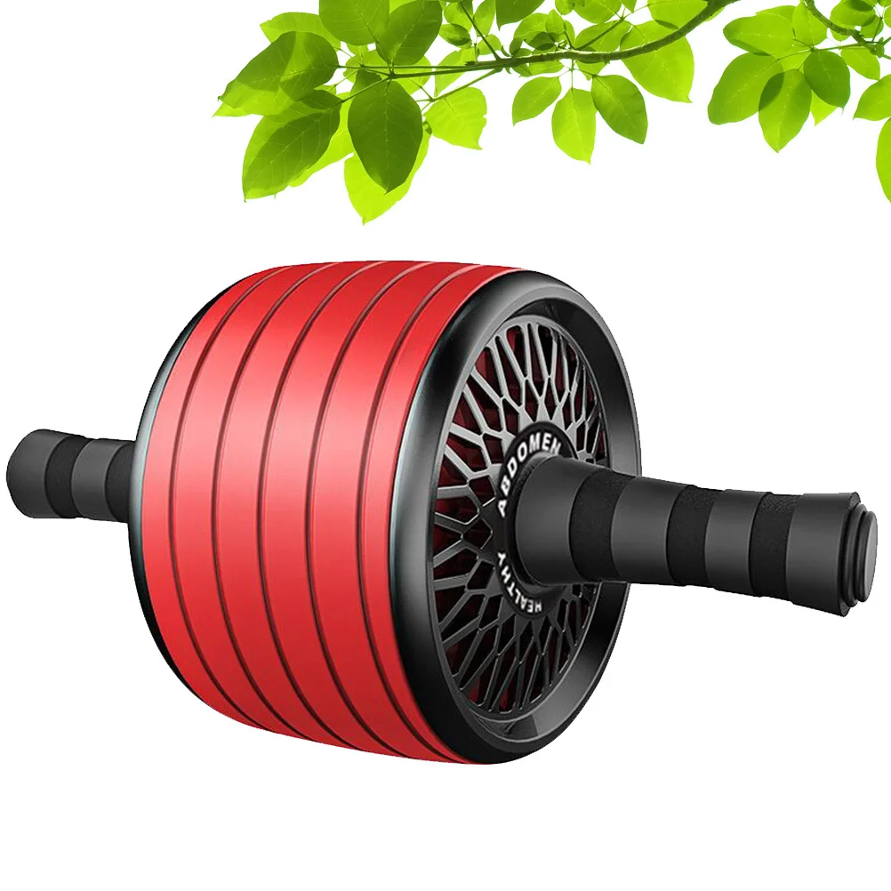 

Quiet Fitness Wheel Red Durable Non-Slip Portable Ab Roller for Muscle Building Weight Loss Exercise Device Fitness Roller