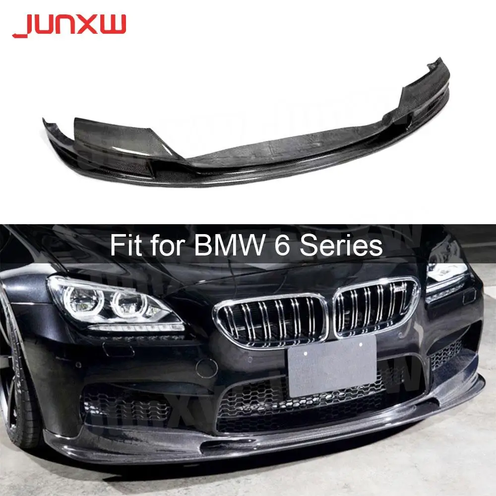 Carbon Fiber Front Bumper Lip Chin Spoiler Cover For BMW 6 Series F06 F12 F13 M6 2013-2018 FRP Front Splitter