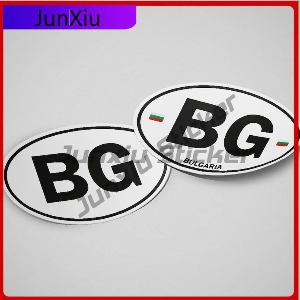 

Bulgaria Flag Sticker Oval-shaped White and Black Country Cool Trunks Door Trim Anti UV Waterproof Auto Accessories Vehicle