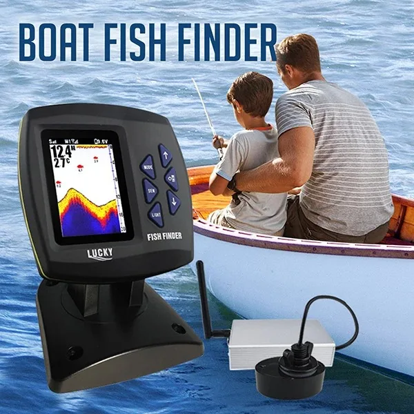 New FF918CWLS Wireless Operation Echo Detecting Fish Finder 980 Feet Operating Range 45 Degrees Detecting Camera Detector