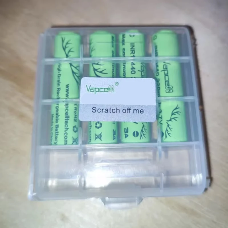 Image of Vapcell INR 10440 Batterie 100% Original 320 mAh 3A 3,7 V Flache Oberseite HKJ Test Entladung Wiederaufladbare 10440 Batterie Für taschenlampe