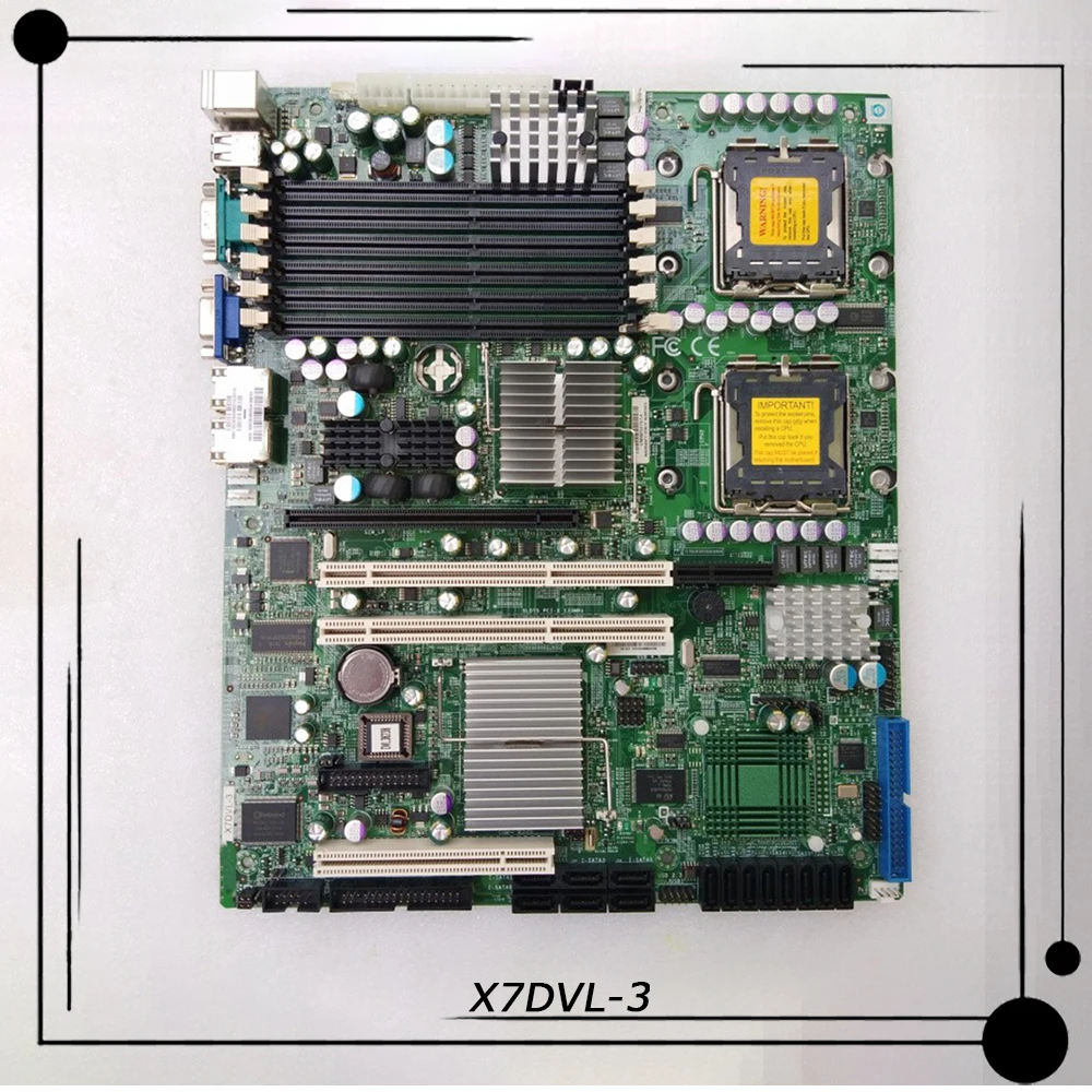 Two-way Server Motherboard For SuperMicro LGA771 5000V 54/53/52/51 SAS/SATA Perfect Test X7DVL-3