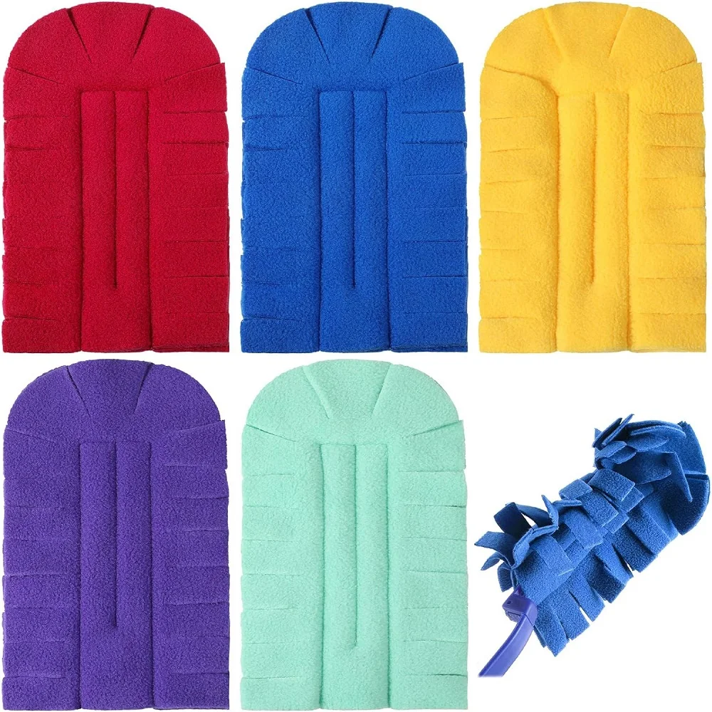 2PCS Duster Refills with Foldable Handle Cleaning Fleece Reusable Sweeper Dust Pads for Cleaning Ceiling Fan Hardwoods