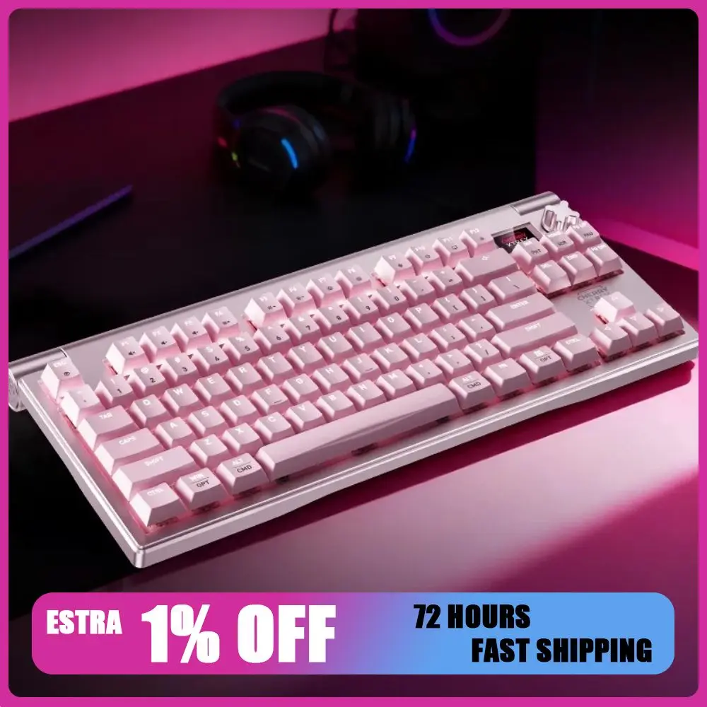 

CHERRY XTRFY MX8.3 Клавиатура из алюминиевого сплава Беспроводная трехрежимная механическая клавиатура Игровая офисная прокладка с возможностью горячей замены RGB Light PC