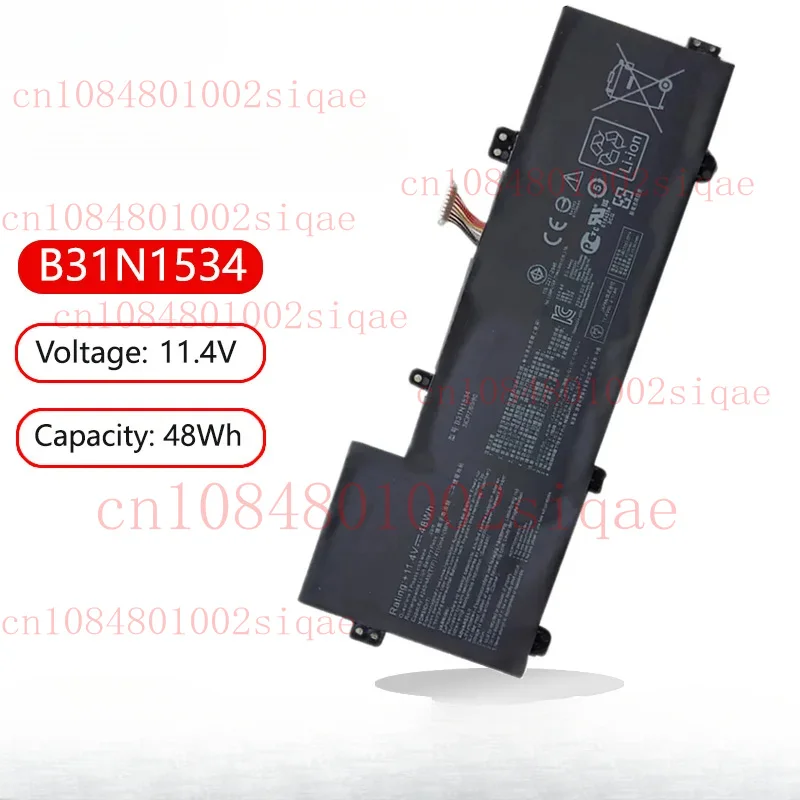

New 48Wh B31N1534 0B200- 02030100 Laptop Battery For Asus ZenBook UX510UA UX510UW UX510UWK UX510UX V510U U5000U 3ICP7/60/80