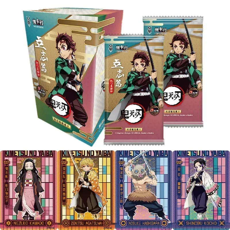 New Demon Slayer Cards Diamond Flash SSP SP Rare Card Tanjirou Kamado Nezuko Anime Character Collection Card Children Toy Gifts