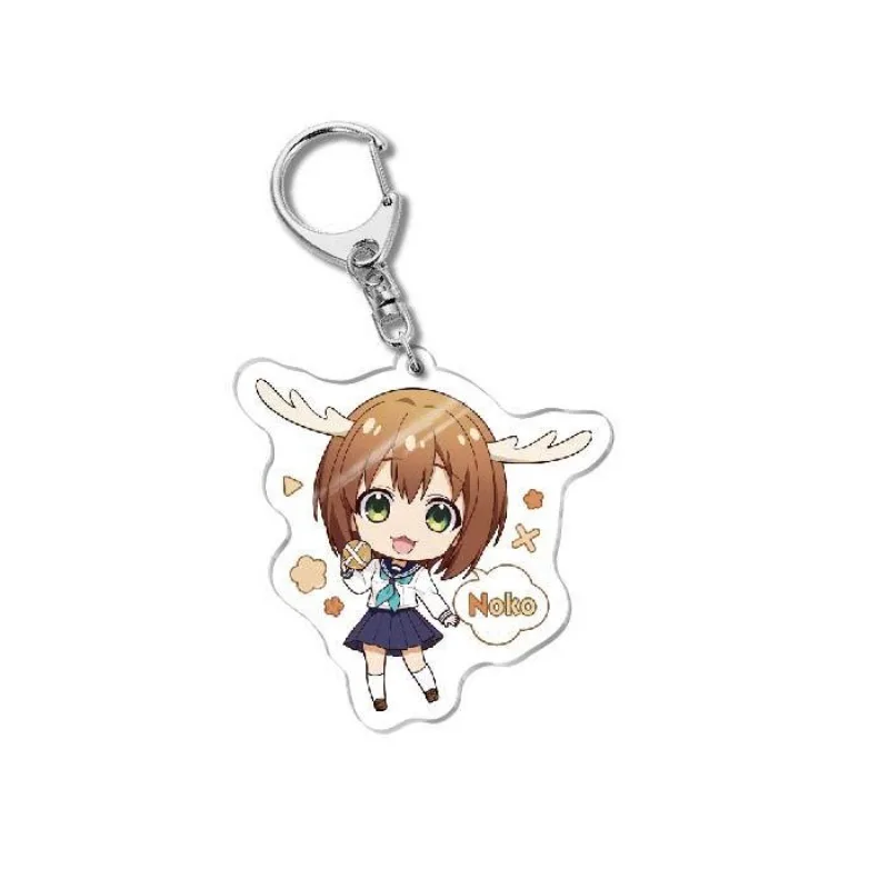 New Anime My Deer Friend Nokotan Keychain Cute Figure Shikano Konoko Koshiko Pendant Car Bag Key Chain For Girls Christmas Gift