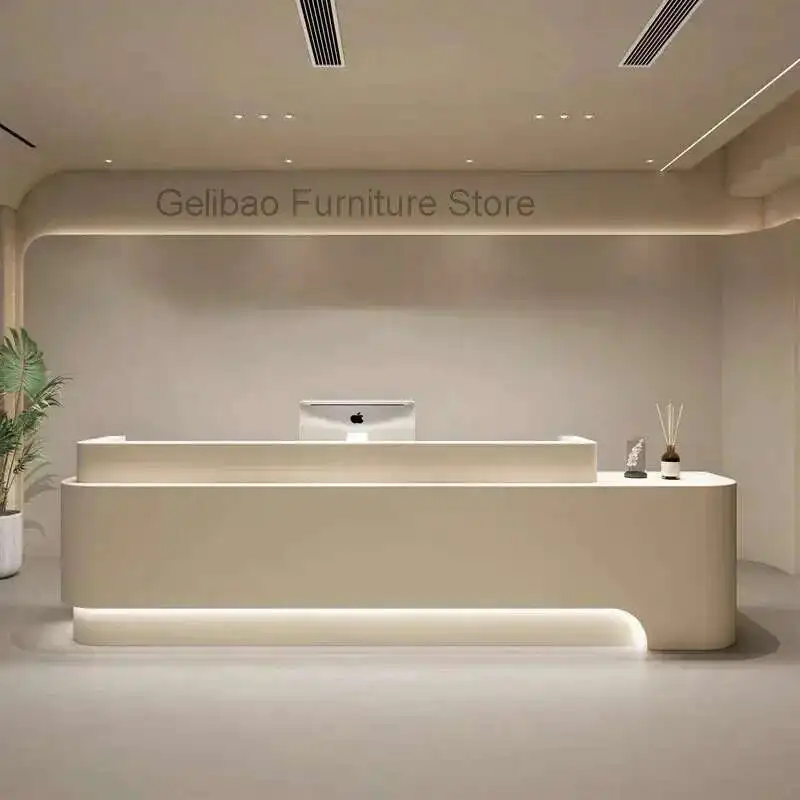 

Reception Desks Counter Beauty Salon Counter Podium Front Desk Spa Luxury Escritorios De Oficina Modernos Shop Furniture